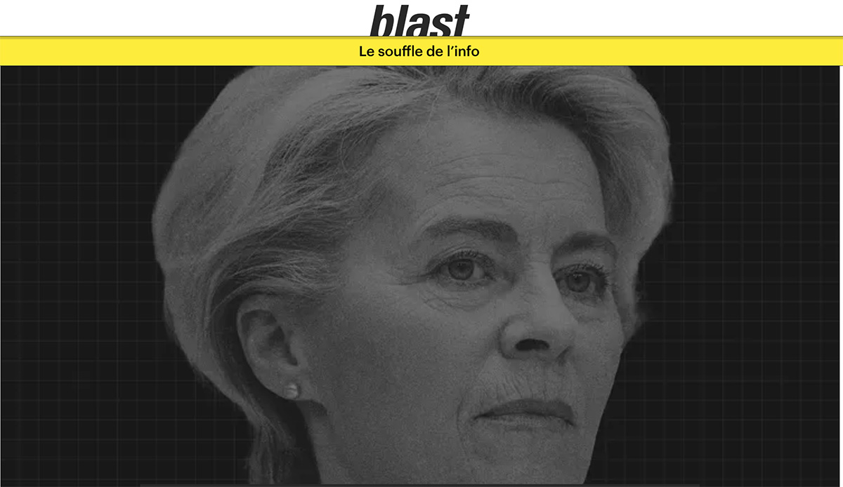 Portrait en noir et blanc d’Ursula von der Leyen